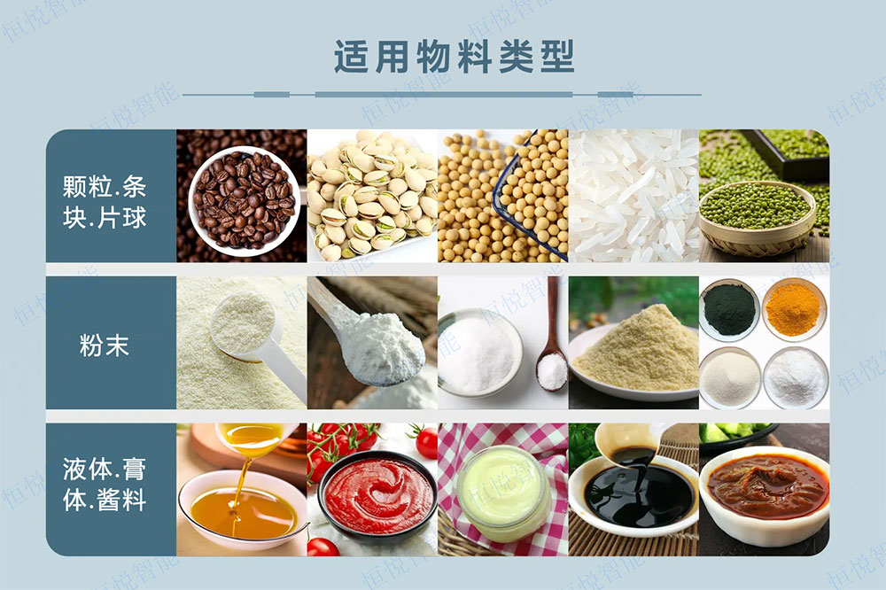 全自动给袋式深夜网站在线播放适用物料类型